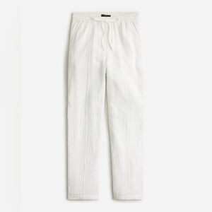 J. Crew Women's White Gauze Elastic Waist Pants